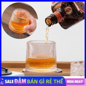 Ly Thủy Tinh Cốc Thủy Tinh Chịu Nhiệt Họa Tiết Vân Sọc Có Đai Gỗ Cách Nhiệt Dùng Pha Trà Cà Phê Uống Nước - Cốc Ăn Sữa Chưa Ly Pha Lê Cao Cấp
