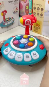 Mainan Anak Mainan Pukul Mainan Edukasi Mainan Whack a Mole Bentuk UFO