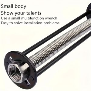 Multifunctional Basin Faucet Wrench – 4-Jaw Hex Plumbers Wrench for Under-Sink Use Suitable for Bathroom & Kitchen