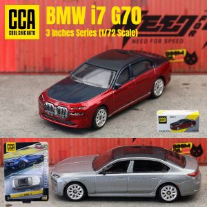 1/72 BMW THE I7 Toy Car Model CCA MSZ 1:64 Diecast Vehicle Miniature Free Wheels Collection Suitable for Hot Wheels Gift Kid