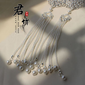 จุนซือแฮนด์เมด สร้อยคอรูปหัวเข็มขัดสีขาว หัวเข็มขัดโลหะผสมสีเงิน หัวเข็มขัดแบบถอดได้ อุปกรณ์ทำเครื่องประดับ DIY