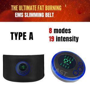 (Stock in Malaysia) 8 modes 19 intensity EMS Slim Belt Intelligent USB Charger EMS Fitness Trainer Belt LED Display Electrical Stimulator Abdominal Muscle Sticker Training Device Home Gym Fitness