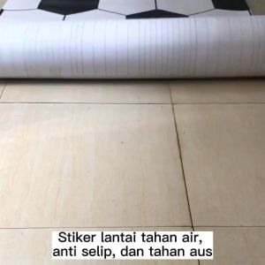 Wallpaper Dinding Kamar Mandi Anti Air Perekat Diri 2m Lantai PVC Stiker Dekorasi Motif Bunga Batik