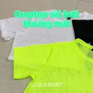 Áo Lưới Thể Thao Mặc  Ngoài From Rộng  dài LUKY Gym Yoga Thoáng khí Tay Ngắn  Phù Hợp Chạy Bộ tắm Biển C82