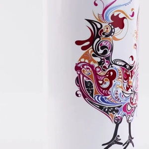 Print Digital 650ml Sublimation Coated Vacuum Flask white 22oz with Safety Leak-Proof Cover