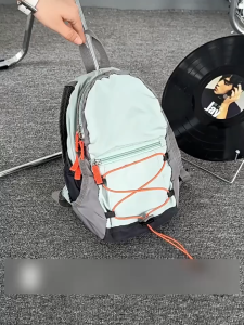 Mini Color Block Backpack for Women  Lightweight Nylon Travel Backpack with Large Capacity  Thickened Shoulder Strap Casual Daypack for Hiking & Daily Use