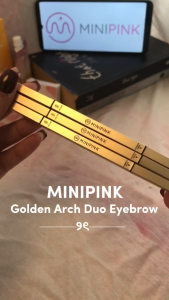 MINIPINK Golden Arch Duo Eyebrow Pencil Gold Double Head Pensil Alis Long Lasting Waterproof - MP044