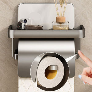 Toilet Roll Paper Holder Toilet Waterproof Tape Cover Paper Towels Bathroom No Punching Toilet Wall Mounted Paper Towel Box