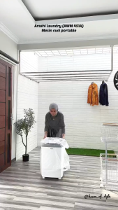 Arashi Mesin Cuci Laundry AWM 451A 452A 453A Twin Tub Hemat Listrik Kapasitas Besar Awet Tahan Lama Pengering Cepat Maksimal - TD