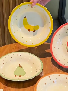 New ceramic bowls ceramic plate dipping sauce dishes side dishes dinner plates high-quality appearance fruit plates605