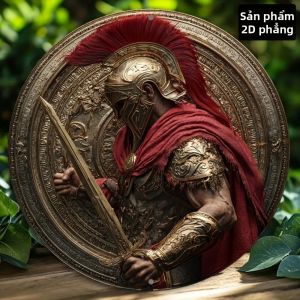 CIFbuy | Trang Trí Tường Chiến Binh Hy Lạp Cổ Đại 2D Bằng Nhôm Kích Thước 8x8 Inch Phong Cách Cổ Điển Nghệ Thuật Kim Loại Dành Cho Quán Bar