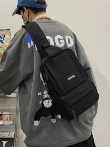 Casual Mens Crossbody Bag for iPad Tablet 11 Inch 12 Inch Computer Storage Backpack Single Shoulder Bag Nylon Material Zipper Closure