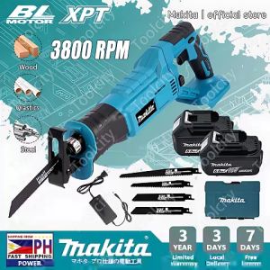 Makita Cordless Reciprocating Saw Heavy Duty Brushless Electric Saw Adjustable Speed With 2 Battery Original Japan
