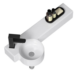 Wall-mounted Ceramic Narrow Long Basin for Small Rooms
