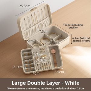 LANJIAOLUO | Compact Elegant Portable Large-capacity Jewelry Storage Box