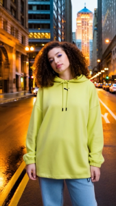 PUMA Dare To Oversized Hoodie TR Lime Sheen 62429638
