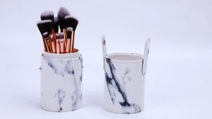 10pcs/set Professional Marble Design Makeup Brushes+Pot 10