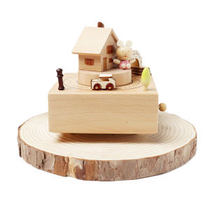 Handmade Wooden Carousel Musical Box