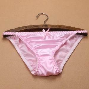 Sweet Low Waist Silk Underwear Female