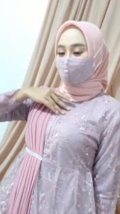 Stelan Kebaya Modern Selendang Aurel Kebaya Seragam Wisuda Elegan Kebaya Kondangan Pesta Pernikahan