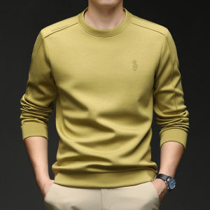 Áo Thun Nam Cổ Tròn Thêu Dài Tay Thoải Mái Thời Trang Công Sở Áo Thun Dài Tay Mùa Xuân Thu Áo Thun Nam Chất Lượng Cao Cấp