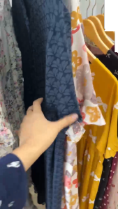 Lula Dress Lengan Pendek LD 105-110cm Rayon Premium Motif Navy Leaf