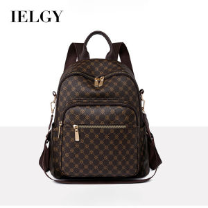 IELGY Fashion Retro Printed Letters Large Capacity Outing Travel Three-Purpose Backpack