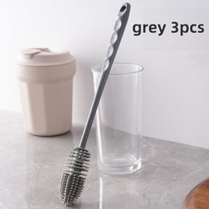 Silicone Bottle Brush Cup Scrubber Glass Cleaner Kitchen Cleaning Tool Long Handle Drink Bottle Glass Cup Cleaning Brush