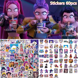 60PCS Anime K-POP DEMON HUNTERS HUNTR/X DIY Graffiti Stickers Phone Guitar Laptop Notebook Suitcase Waterproof Sticker Kids Toys