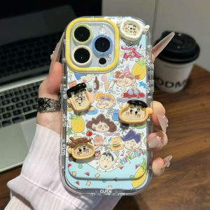 Graffiti Pineapple Cartoon Mirror Stand Compatible with Apple 16 iPhone 15 13 pro Max New Vivos30 Huawei Nova14 Transparent Xiaomi Civi5 pro Female Model Phone Case