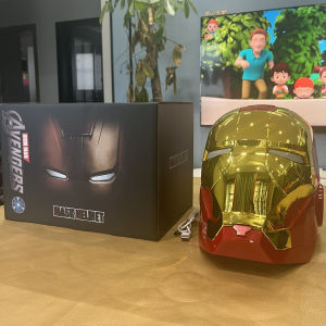 Bandai | New Iron Man Anime Peripheral 1:1 Helmet Mask Electric Wearable Voice Control Cool Action Figure Collectible Toy Birthday Gifts