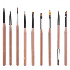 [GIÁ TỐT] Bộ 9 cây cọ nail chuyên dụng - Set 9 cọ vẽ móng nail lông tổng hợp cao cấp mềm mướt