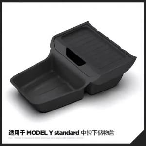 Central Control Storage Box For Tesla Model Y Standard RWD 2026 TPE Center Armrest Storage Box Organizer Trays Car Accessories