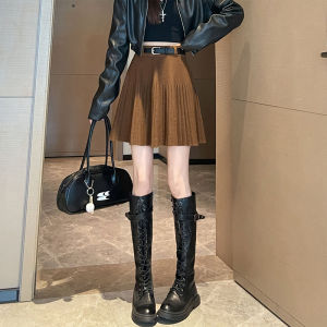 puella | Spring High Waist A-line Short Knitted Skirt