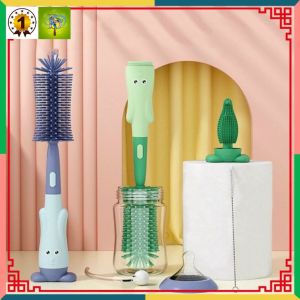 Bộ dụng cụ cọ rửa bình sữa 3in1 bằng chất liệu silicon dành cho bé