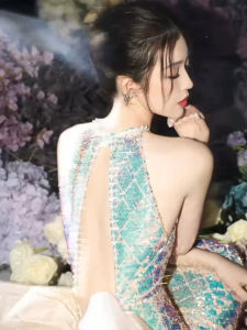 Sequined Mermaid High-End Evening Dress
