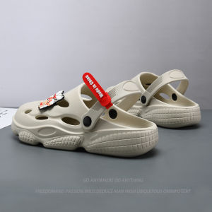 Thick Bottom Sandals Mens Outdoor Wear Anti-Slip Beach Two-Purpose Casual Trend Summer New Mens Slippers Comfortable EVA