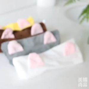 HQ33 - Bandana Hairband Masker Cuci Muka Model Pita Kucing