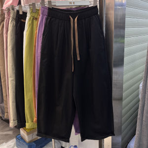 Quần Ống Rộng Cỡ Lớn Mùa Hè Cho Nam Quần Ống Rộng Cạp Cao Quần Dài Thường Ngày Thoáng Khí Quần Ống Rộng Phong Cách Harajuku