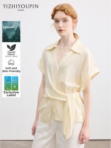 Niche Chic Stylish Slender Irregular Short-sleeved Shirt