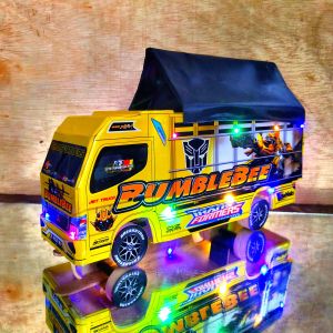 PROMO MINIATUR TRUK OLENG BUMBLE BEE TERMURAH FULL LAMPU DAN TERPAL M