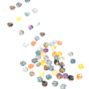 Beadia 20PCS Manik Kristal Irregular Glass AB Shiny 12x11mm untuk DIY Gelang Anting - Corrugated Beads Warna Pelangi Supplies Perhiasan