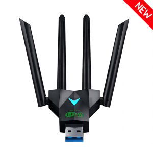 VAORLO | Dual Band 1300Mbps WiFi USB Adapter 2.4G/5Ghz Wi-Fi Dongle USB3.0 802.11AC 4-Antenna Wireless Receiver For PC/Laptop Driver Free