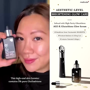 Medicube Brown Bottle Glutathione Antioxidant Brightening Serum(30ml) Correct Uneven Patchy Skin Tone Fade Old Acne Scars Prevent New Pigmentation Light Watery Texture No Pore Clogging Morning Night Double Use Skin Radiance Boosting Ampoule
