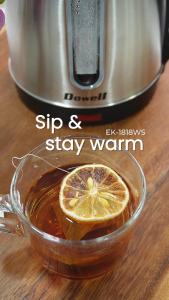 Dowell 1.8L Electric Kettle | Fast Boil Electric Water Kettle with Auto Shut-Off & Boil-Dry Protection | EK-1818WS