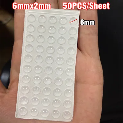 1 Sheet Self Adhesive Buffer Pads Silicone Door Stopper Cabinet Bumpers Wall Protector Furniture Refrigerator Anti-crash Pad