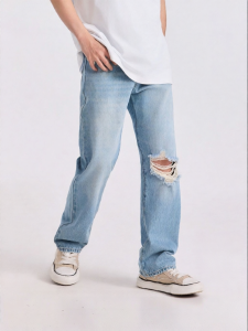 Quần Jeans Dài Mỏng Màu Sáng Phong Cách Mùa Hè