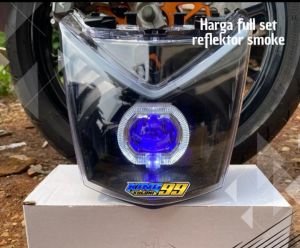 LAMPU DEPAN BEAT FI 2013-2016 PROJI BILED 2.5 DAN 4.5INC SET REFLEKTOR
