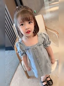 Fanny - Dress Jeans Korea Anak Usia 2- 5 Tahun
