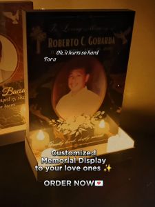 Customized Sintra Lapida with Led Candle